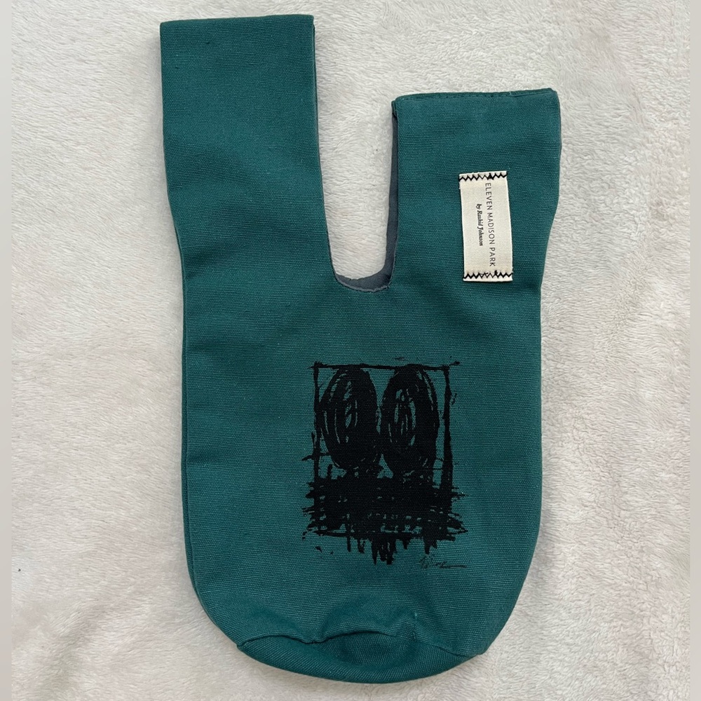 Rashid Johnson Eleven Madison Park NY Restaurant Canvas Bag Teal Blue Green